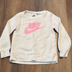 Nike Cream Pullover with Pink Swoosh